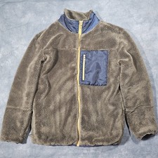 Tommy Bahama Kids Boy's XXL 16 Fleece Jacket Olive Green Blue Lining