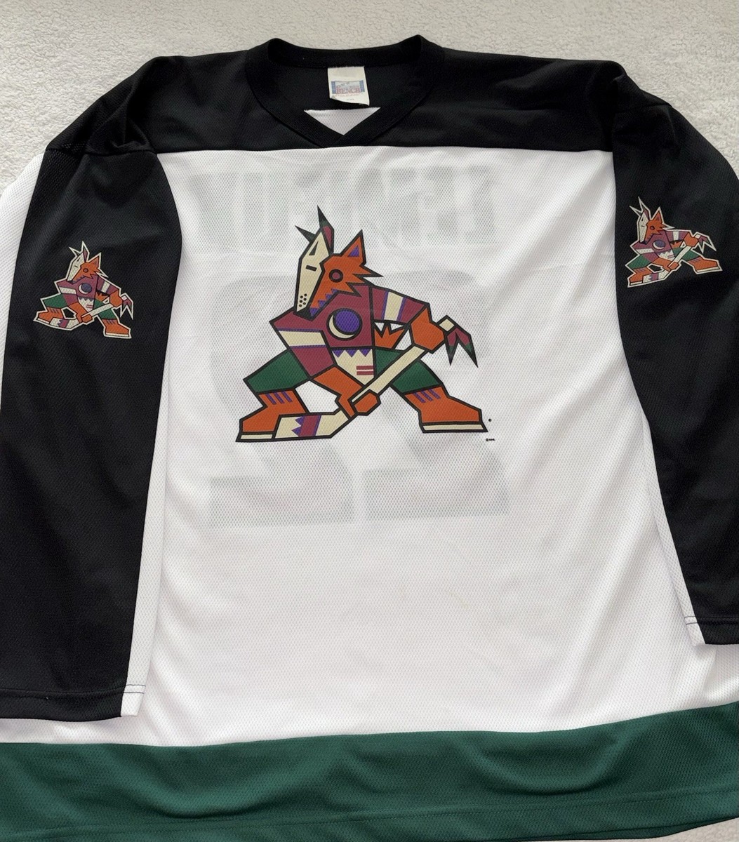 Phoenix Coyotes Jersey XL White Vintage Off The Bench NHL Hockey