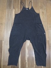 FP Movement Women's Gray Relaxed Fit Pockets Hot Shot Jumpsuit Sz L Flaws