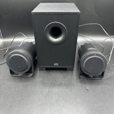 ALTEC LANSING BX1221 Speakers w/Subwoofer- Tested/Works- AC Cord Needed
