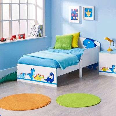 HelloHome Dinosaurier Kleinkindbett - Kinder Einzelbettgestell
