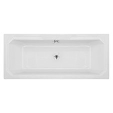 Balterley Harrington Straight Double Ended Shower Bath Tub, 1800x800mm - White