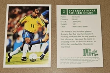 Romario PG Tips International Soccer Stars Card Brazil #2 1998