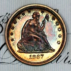 * 1867 * PRISTINE++ GEM PROOF SEATED LIBERTY QUARTER * FROM ORIGINAL COLLECTION