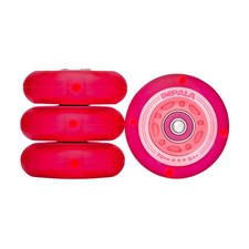 IMPALA LIGHT UP INLINE WHEELS 4PK 70MM PINK/RED