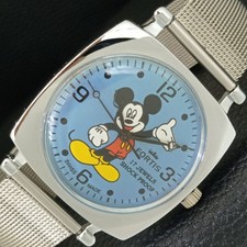 VINTAGE FORTIS MENS HAND-WINDING SWISS BLUE DIAL WATCH REFURBISHED a445165-1