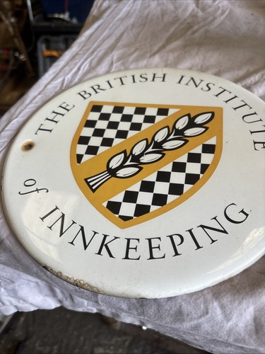 Original Enamel The British Institute Of Innkeeping Sign - Picture 12 of 12