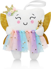 Tooth Fairy Pillow with Shiny Wings Embroidered Tooth Fairy Doll with Pocket