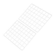 12"x16" Wire Grid 2 Piece Decorative Panel Wall Photo Display White