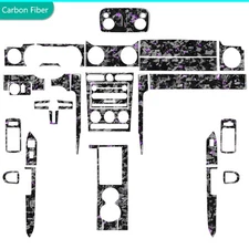 34Pcs Purple Forged Carbon Fiber Kits Full Interior Trim For Ford Mustang 05-09