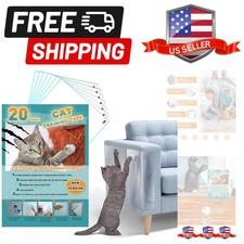 20pack Cat Scratch Deterrent Tape, Cat Scratch Furniture Protector, Clear Dou...