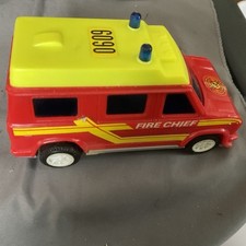 Toy Fire Chief Car Friction With Siren