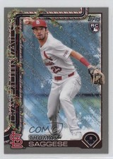 2025 Topps Holiday Holiday Silver Glitter Thomas Saggese #H187 1c20