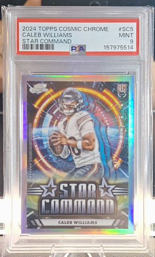 Caleb Williams [Black Eclipse Refractor] #SC-5 2024 Topps Cosmic Chrome Star Command card