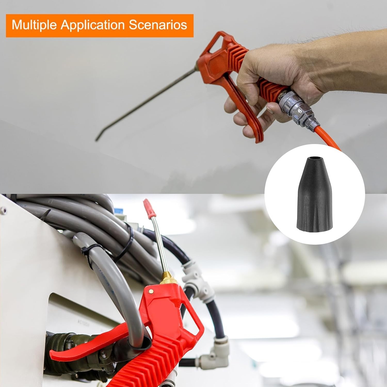 10 Pcs Air Nozzle Tip 6mm Rubber Blow Gun Tip for Air Blow Gun Tool Parts & A...