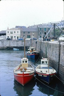 ORIGINAL PHOTOGRAPHIC SLIDE SHIP FISHING BOATS PZ234 PENZANCE 1968
