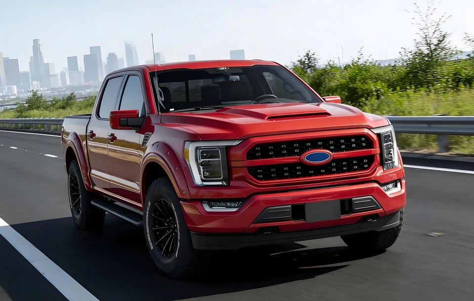 For Ford F-150 F150 XL XLT 2021 2022 2023 Front Upper Bumper Grille Rapid Red D4 - Изображение 3 из 4