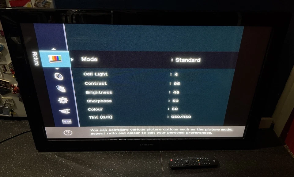 Samsung 42 Inch Plasma TV Model PS42B451B2W Working Well With One For All Remote - Image 2 of 4