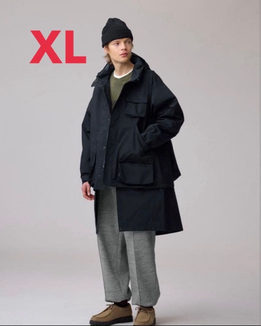 GU x Engineered Garments Padded Shell Jacket Navy… - image 1