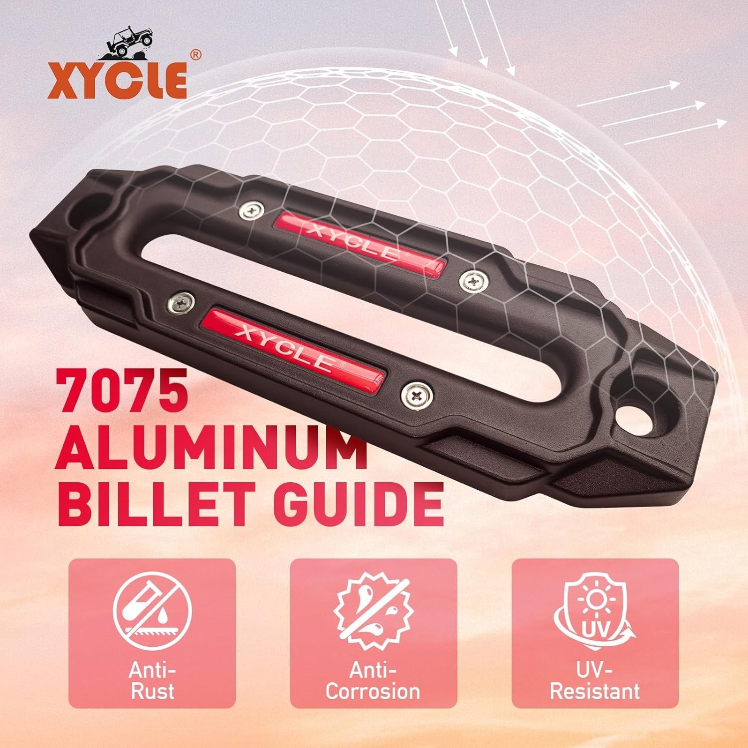 Winch Fairlead with Tow Hook,7075 Aluminum Hawse Fairlead with High Strength All