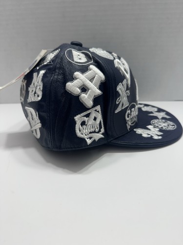 Negro Leagues Baseball Museum 100 % Leder eng anliegende Mütze einzigartig/marineblau Größe XL - Bild 9 von 18