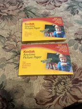 Lot Of 2Kodak Anytime Picture Paper Soft Gloss 4x6 -100 Sheets - Factory Sealed