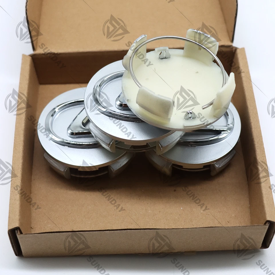SET OF 4 SILVER WHEEL HUB CENTER CAP RIM 62MM 42603-30590 FOR IS250 IS300 IS350 Foto 4 de 4