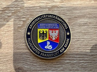 BPOLI KB Flughafen Frankfurt am Main Bundespolizei BPOL Challange Coin Münze