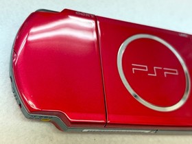 TESTED SONY PSP 3000 RED Console + Charger + battery + 3 games  Region free 32MB