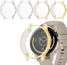 4 Pack for Garmin Venu 3s 41mm Screen Protector Case Soft TPU Bumper Full Covera