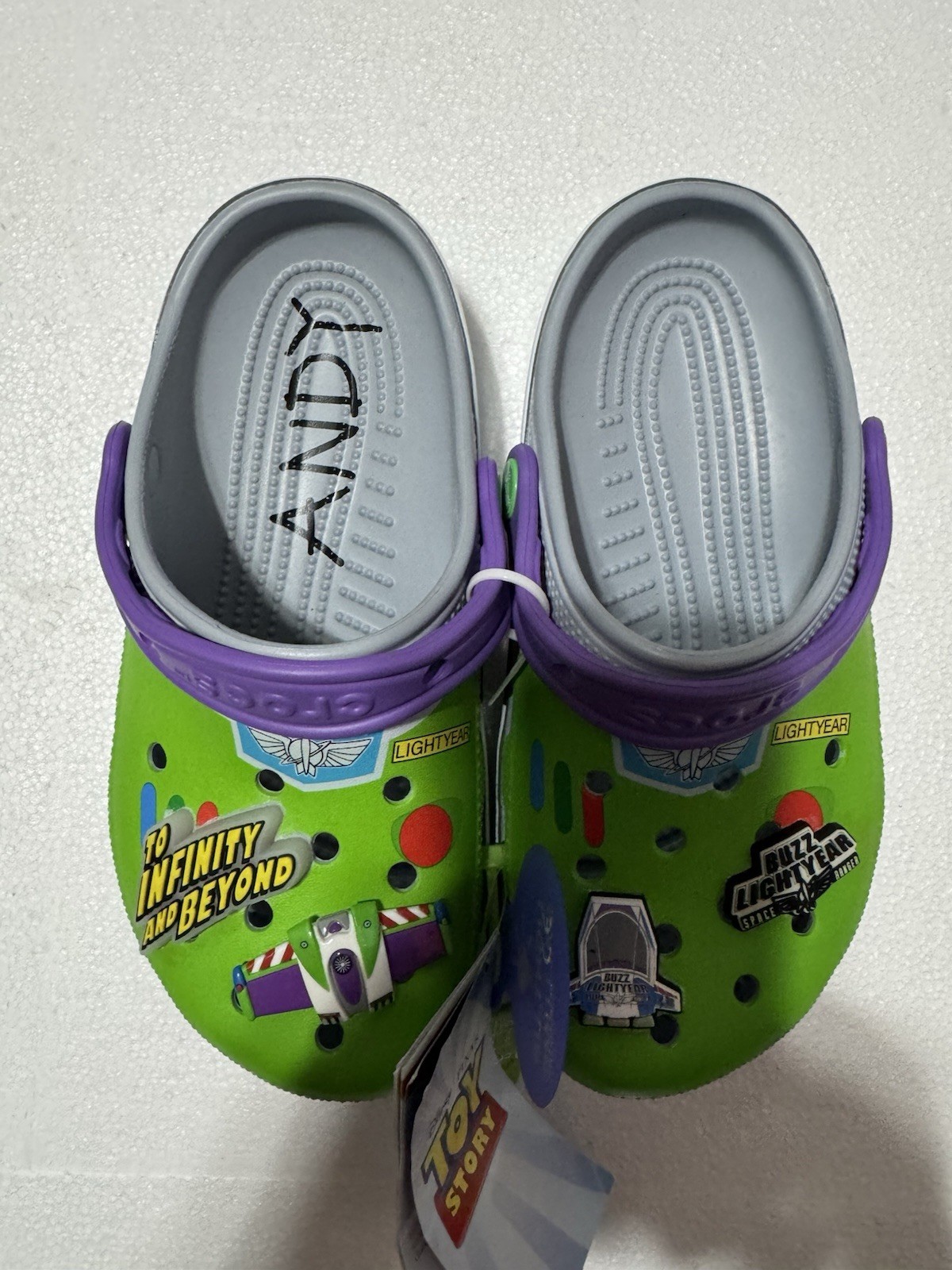 Crocs Buzz Lightyear Child Size J3 Clog Toy Story New With Tags Light Up image 5