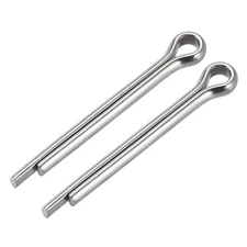 Split Cotter Pin - 6mm x 50mm 304 Stainless Steel 2-Prongs Silver Tone 2Pcs