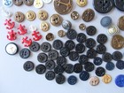 Big vintage lot nautical themed buttons metal & plastic NOS & pre-owned — photo 4