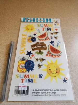 Royal & Langnickel~Summer Moments~Rub-on transfers