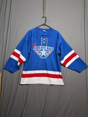 Athletic Knit AK Americans Hockey Jersey - Blue/Red/White - Size S - DAY #5