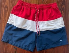 Southern Tide Red White  Blue Stripe Swim Trunks Men's Small S EUC 5.5" Inseam