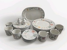 VILLEROY & BOCH ALBERTINA Floral Dinner Set 9 Dinner 9 Salad Plates Shakers Cups