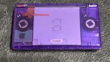 Nintendo DS Lite Clear Purple Console Cable Stylus Tested Region Free