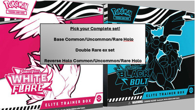 Pokemon Black Bolt & White Flare - Complete Base Sets! - Start your Master Set!