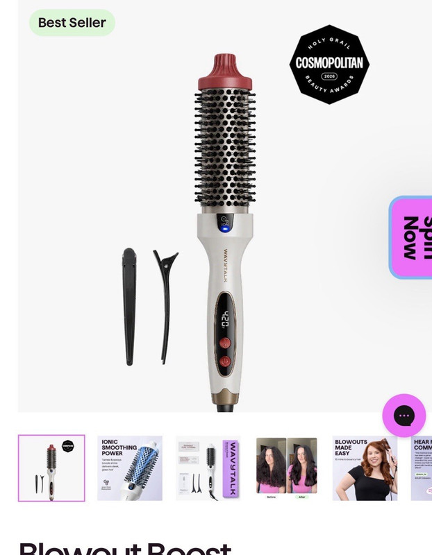 Wavytalk Blowout Boost 1.5 in Ionic Thermal Round Brush, Plastic