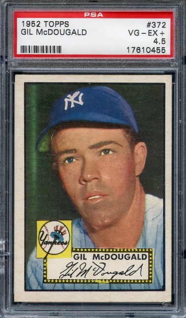 1952 Topps Tough High #372 Gil McDougald RC PSA 4.5 New York Yankees 0455