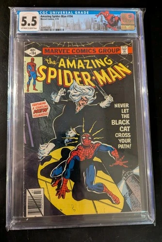 Amazing Spider-Man 194, First Apperance Black Cat (Felicia Hardy) CGC 5.5