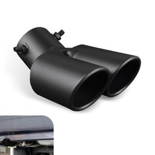 Car Exhaust Pipe, Stainless Steel Bending Inlet Double Outlet Tailpipe with B...