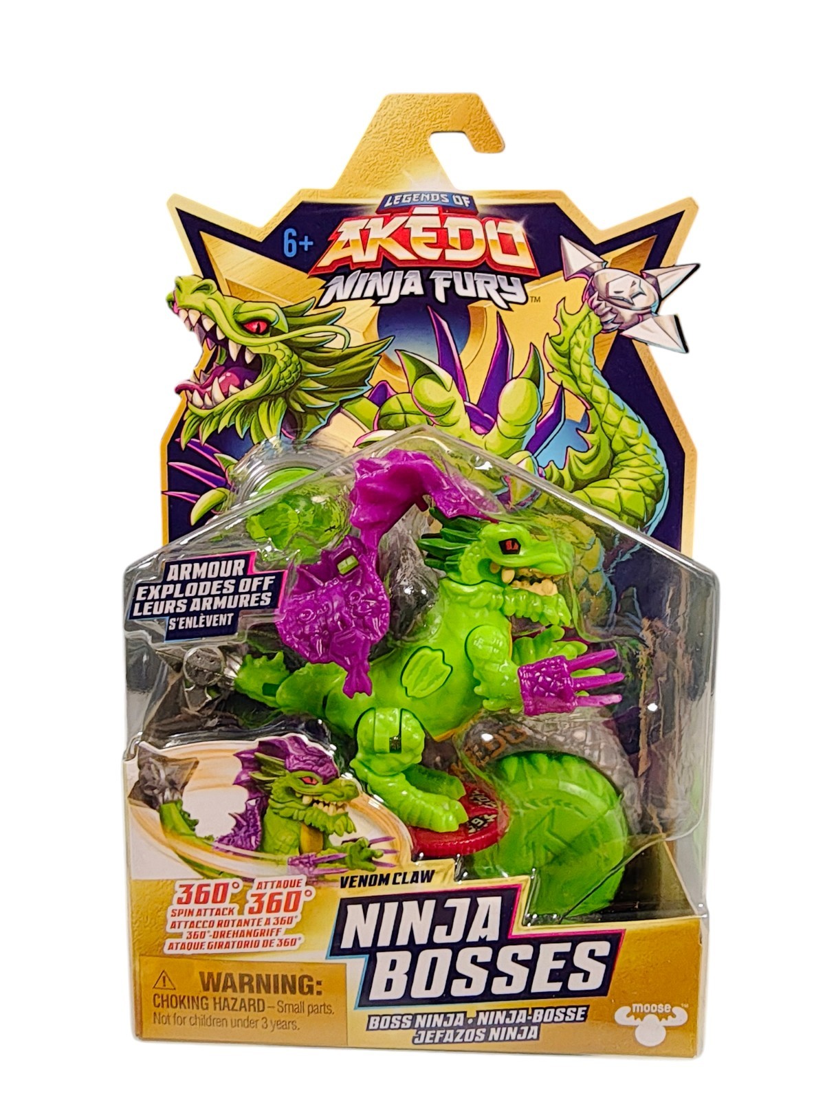 LEGENDS OF AKEDO Ninja Fury Bosses Toy - Venom Claw ~ Dragon Warrior Figure