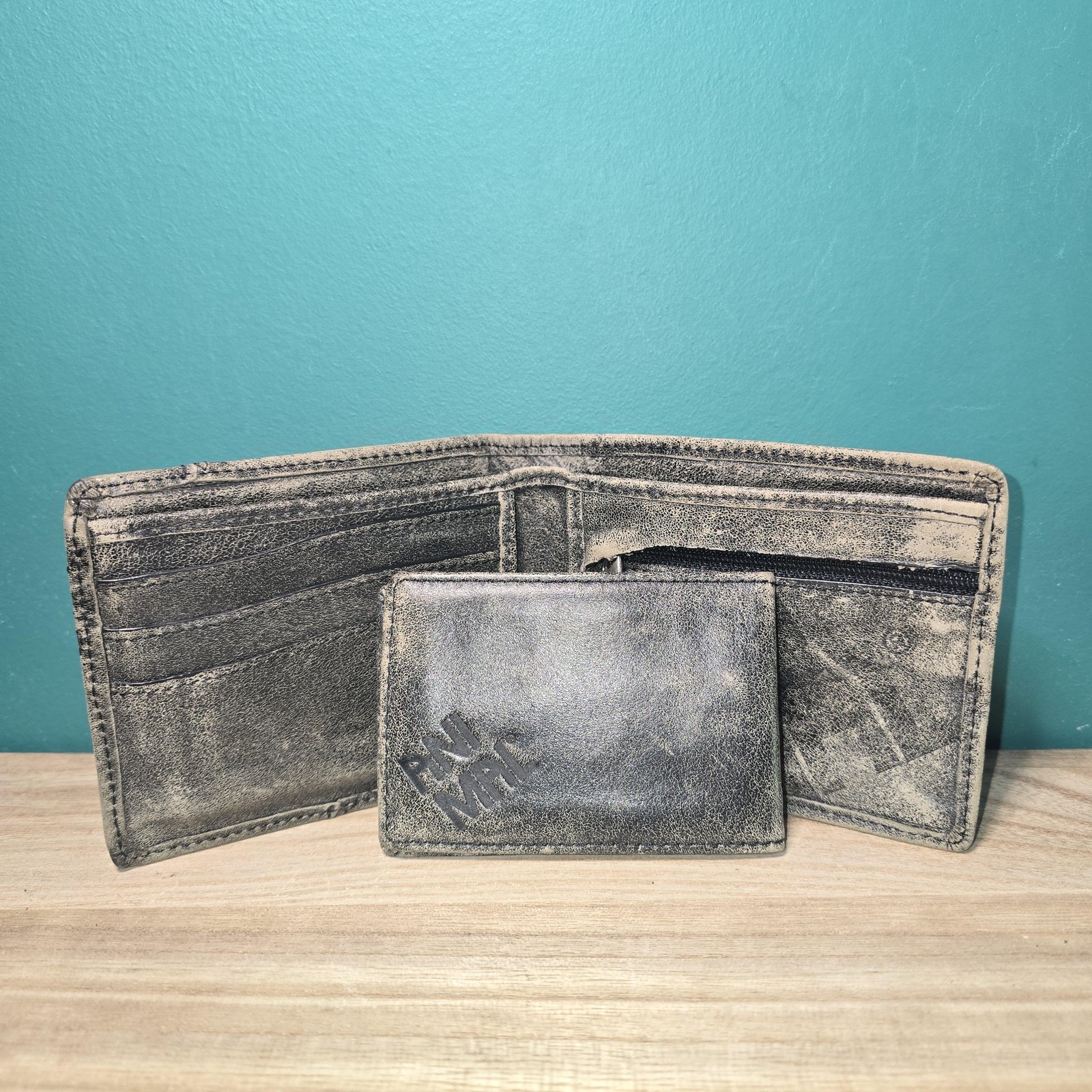 Animal Leather Bifold Wallet w/ Coin Pocket & Card Holder image 4
