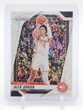 JALEN JOHNSON 2024-25 PANINI PRIZM WHITE SPARKLE SSP #120 HAWKS Q1713