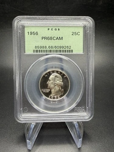 1956 Proof 68 Cameo PCGS OGH Washington Silver Quarter 90% 25c