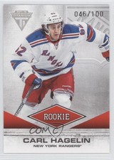 2011 Panini Titanium Rookie Draft Position Number 46/100 Carl Hagelin #118 8q4