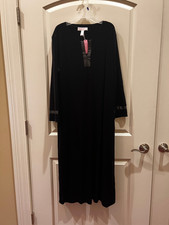 Vintage Oscar de la Renta Pink Label Women’s L Velvet Long Gown Robe Black 