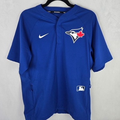 Nike Toronto Blue Jays MLB Authentic Collection Raglan Pullover Windshirt Mens M